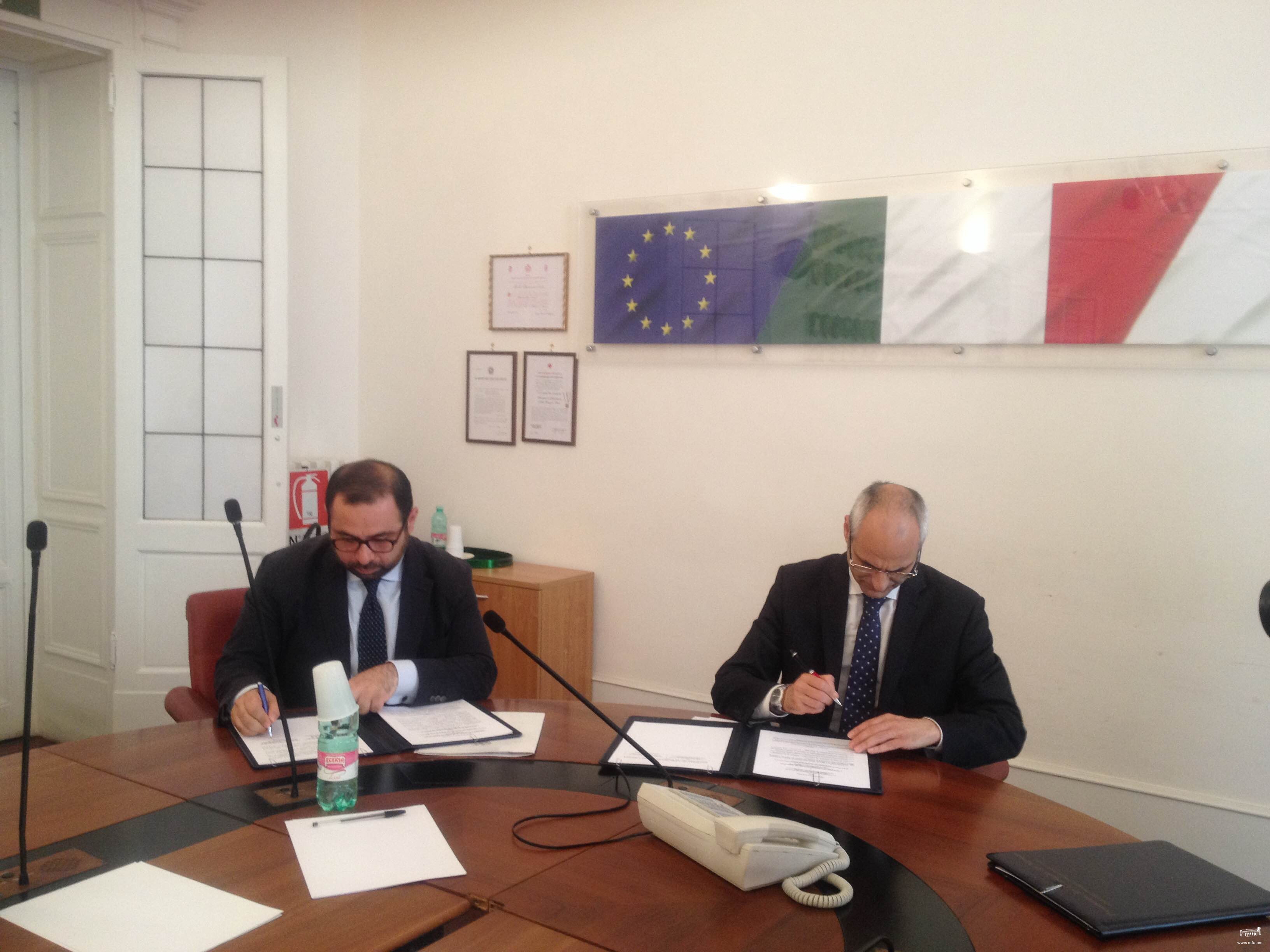Հայաստանի և Իտալիայի միջև ստորագրվեց փոխըմբռնման հուշագիր քաղաքացիական պաշտպանության ոլորտում